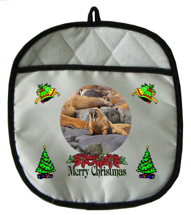 Walrus Christmas Pot Holder