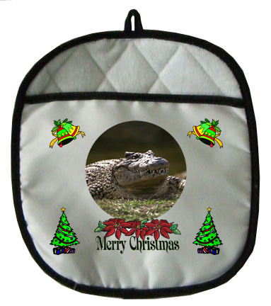 Alligator Christmas Pot Holder