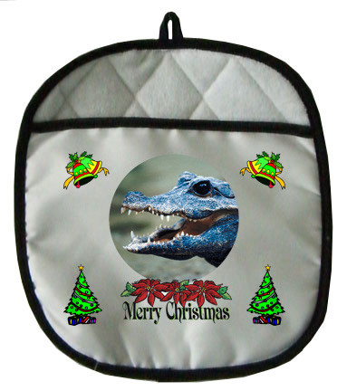 Crocodile Christmas Pot Holder
