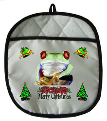 Tree Frog Christmas Pot Holder