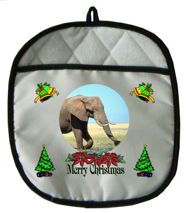 Elephant Christmas Pot Holder