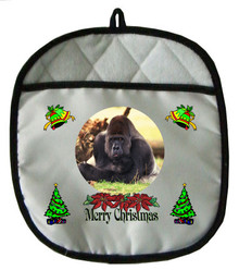 Gorilla Christmas Pot Holder