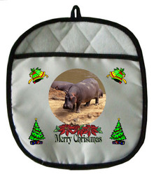 Hippo Christmas Pot Holder