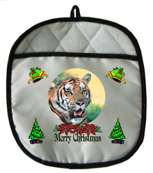 Tiger Christmas Pot Holder