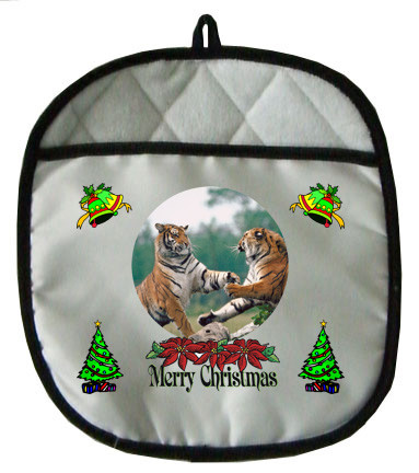 Tiger Christmas Pot Holder