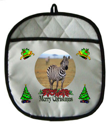 Zebra Christmas Pot Holder