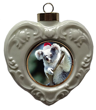 Koala Bear Heart Christmas Ornament