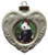 Panda Bear Heart Christmas Ornament