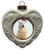 Polar Bear Heart Christmas Ornament