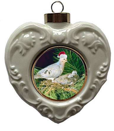 Dove Heart Christmas Ornament