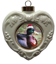 Duck Heart Christmas Ornament