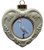 Egret Heart Christmas Ornament