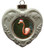 Flamingo Heart Christmas Ornament