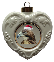 Hawk Heart Christmas Ornament