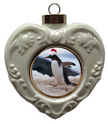 Penguin Heart Christmas Ornament
