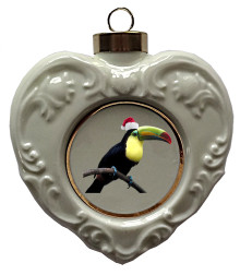 Toucan Heart Christmas Ornament