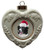 Border Collie Heart Christmas Ornament