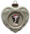 Boston Terrier Heart Christmas Ornament