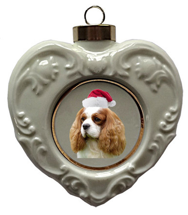 Cavalier King Charles Heart Christmas Ornament