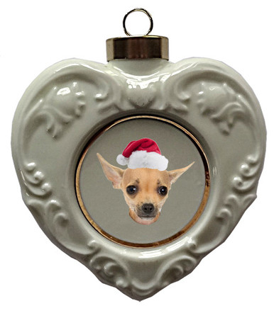 Chihuahua Heart Christmas Ornament