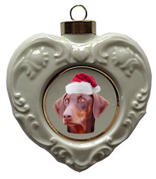 Doberman Heart Christmas Ornament