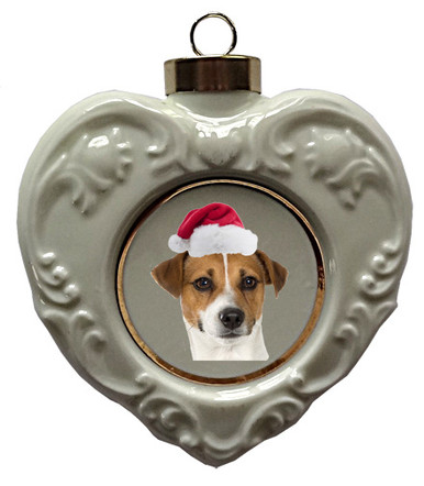 Jack Russell Terrier Heart Christmas Ornament