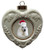 Poodle Heart Christmas Ornament