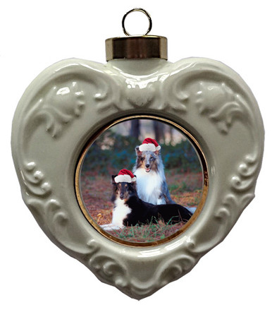 Shetland Sheepdog Heart Christmas Ornament