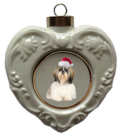 Shih Tzu Heart Christmas Ornament