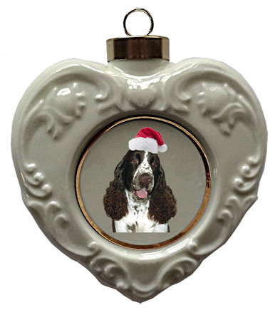 Springer Spaniel Heart Christmas Ornament