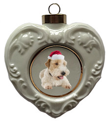 Soft Coated Wheaten Heart Christmas Ornament