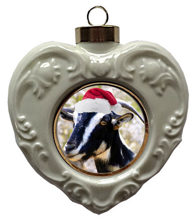 Goat Heart Christmas Ornament