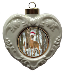 Deer Heart Christmas Ornament