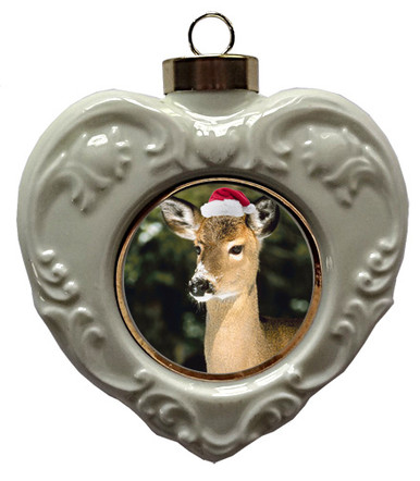 Deer Heart Christmas Ornament