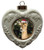 Deer Heart Christmas Ornament