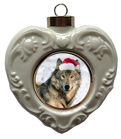 Wolf Heart Christmas Ornament