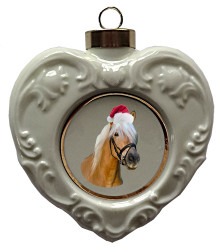 Haflinger Heart Christmas Ornament