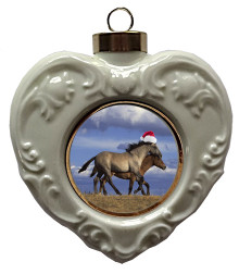 Horse Heart Christmas Ornament