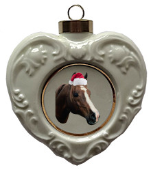 Horse Heart Christmas Ornament