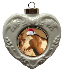 Horse Heart Christmas Ornament