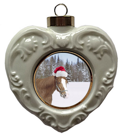 Horse Heart Christmas Ornament