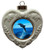 Dolphin Heart Christmas Ornament