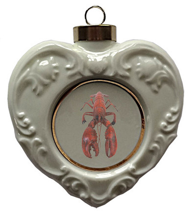 Lobster Heart Christmas Ornament