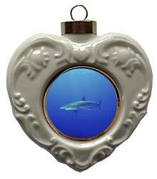 Shark Heart Christmas Ornament