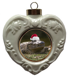 Alligator Heart Christmas Ornament