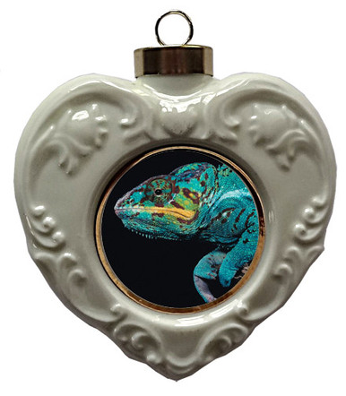 Chameleon Heart Christmas Ornament