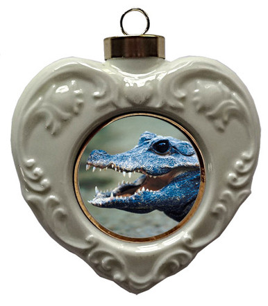 Crocodile Heart Christmas Ornament
