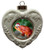 Tomato Frog Heart Christmas Ornament