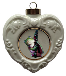 Tree Frog Heart Christmas Ornament