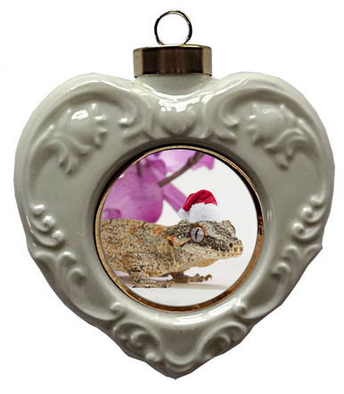 Gecko Heart Christmas Ornament